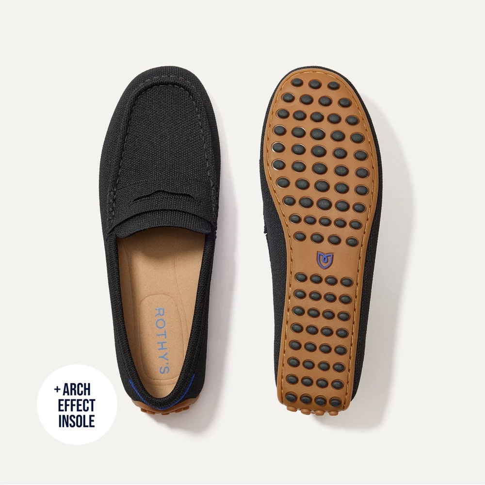 Rothy’s The Driver Loafer Black | Size 8.5 | Washable Knit Flat